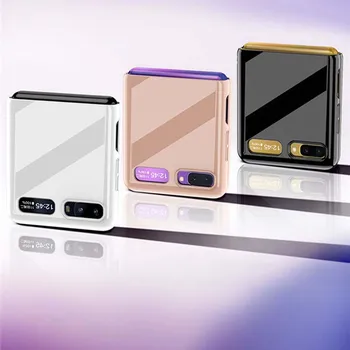 Luksus Sag Hærdet Glas Folde etui Til Samsung Galaxy Z-Flip 9D Hårdt, Beskyttende Cover Til Samsung Z-flip F7000 F700F KS0916