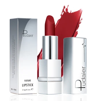 Pudaier Velvet Sexet Rød Brun Fløjl Mat Læift Langvarig Farve Lip Stick Nude Naturlige 17 Farver Læift Makeup til Kvinder