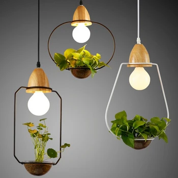LukLoy urtepotteskjuler Vedhæng Lys Hængende Belysning LED Suspension Urt, Plante til køkken Ø, Stue Dekoration