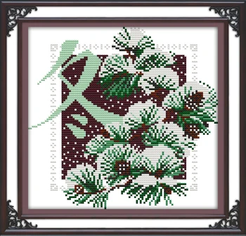 Poesi -vinter(4) cross stitch kit, print på lærred syning broderi DIY håndlavet håndarbejde
