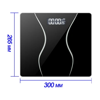 Badeværelse Glas Krop Skala 0,01 g Smart Husstand Elektronisk LCD Display Digital-Gulvtæppe Vægt Balance, der Vejer 180 KG