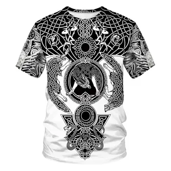 Oversize Par 3D-Print T-Shirt Sønner Odin i Valhalla Shirt Viking Myter t-shirt humoristisk Super homme Sommer O-Neck t-shirts