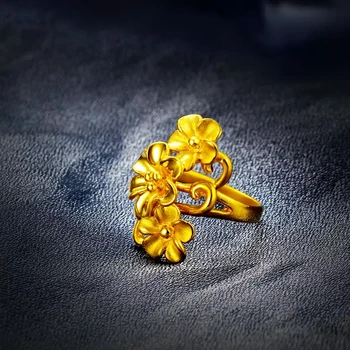 QRZB 24 KARAT Rent Guld Ring Real AU-999 Massivt Guld Ringe, Elegant Skinnende Smuk Fornemme Trendy, Klassiske Smykker Hot Sælge Nye 2020