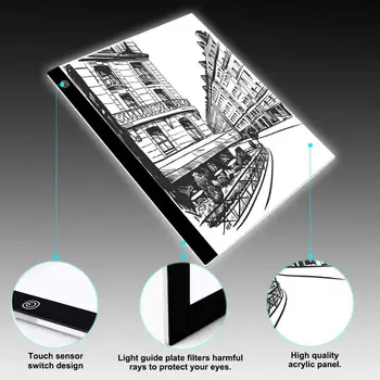 A3/A4/A5 LED Lys Pad Diamant Maleri Af Dæmpbar Ultra Tynd Tablet-Pad Daimond Broderet Korssting Håndarbejde Mosaik
