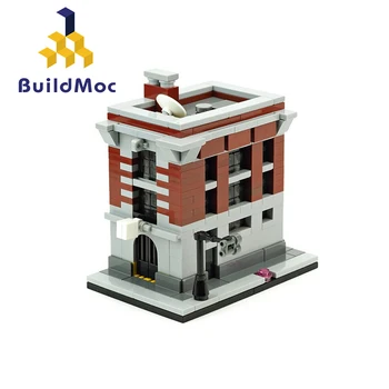Buildmoc 16001 Mini City Brandstation Hovedkvarter Brinquedos Model, der Bygge Kits Model lepining75827