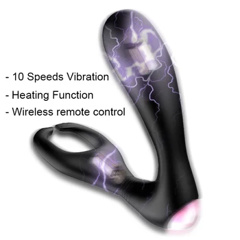 Varme Prostata Massage Anal Vibrator for Mænd Fjernbetjening Gay Anal Sex Legetøj USB Charge Mandlige Prostata vibrator butt plug
