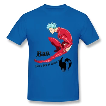 De Syv Dødssynder T-Shirt Rød T-Shirt Nanatsu Ingen Taizai Forbyde Mænd Mode Korte Ærmer