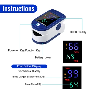 Digital Finger Pulse Oximeter OLED Blod Ilt puls Sundhed Diagnostisk Skærm Værktøj Finger oximeter bærbare oximetro