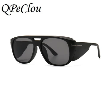 QPeClou 2020 Nye Vintage Overdimensionerede Pladsen Punk Solbriller Kvinder Brand Designer Fashion Moderne Solbriller Mænd, Store Frame Goggles