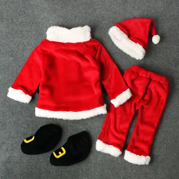 4stk Kids Baby Dreng Pige Santa Claus Fancy Kjole Kostume Jul Udstyr Sæt