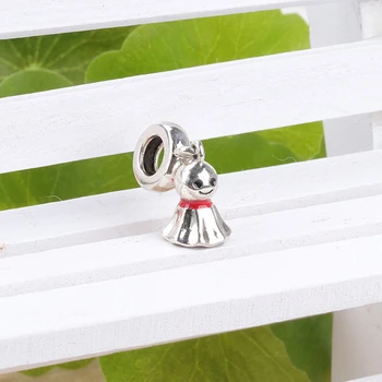 Hot Salg Sølv Farve Perle Simple Japanske Stil Solrige Dukke Vedhæng Af Perler Til Oprindelige Pandora Armbånd & Armbånd Smykker