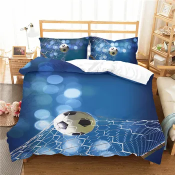 En Strøelse Sæt 3D Printet Duvet Cover Sæt sengelinned fodbold boligtekstiler for Voksne Sengetøj med Pudebetræk #ZQ26
