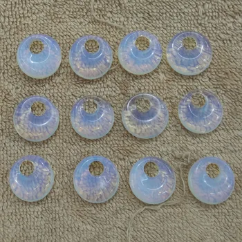 2016 New høj kvalitet opal sten gogo donut charms vedhæng, perler, 18mm til smykkefremstilling Engros 12pcs/masse gratis fragt