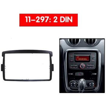2 DIN Bil Panel Frame Fascia for Renault-fabrikken 2012+ Adapter CD-Trim Panel Stereo Interface Radio i Dash Mount Kit
