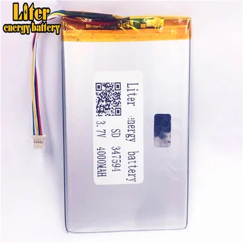 1,0 MM 5pin stik 347594 357595 4000mah 3,7 V Billig pris lithium-polymer-batteri til tablet-pc