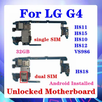 For LG G4 Bundkort H815 H811 H810 H812 VS986 H818(2 SIM -) Bundkort Android OS Installere den Fulde Funktion Godt arbejdsmiljø