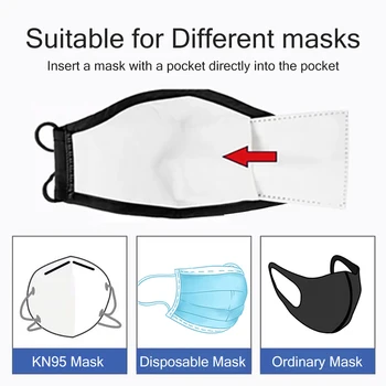 100 /10 stk Maske, Filter 5 Lag Mask aktivt kulfilter Udskiftes For Voksne Munden Maske Sundhedspleje
