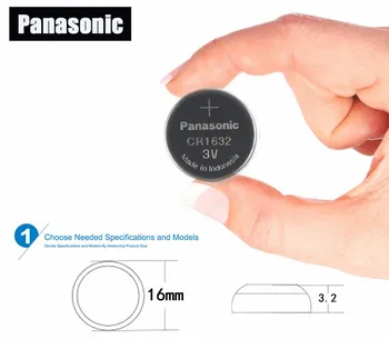 20PCA Panasonic batteritype batteriets levetid cr1632 knap celle coin batteri 3v watch fjernbetjening bil nøgler DL1632 ECR1632 GPCE1632 lithium batteri