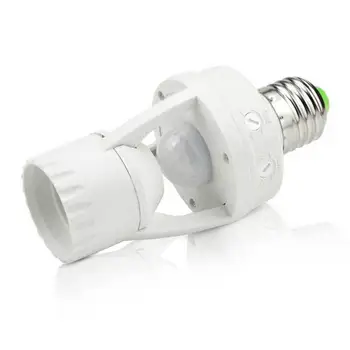 E27 Sokkel PIR bevægelsesføler fatning Lys Kontrol Infrarød Sensor Lampe Base Montering 220V For LED Pære Belysning