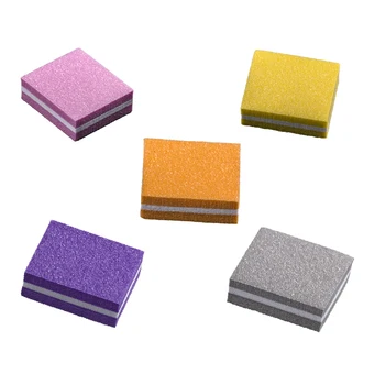 Neglefil 10stk/masse neglefile 100 180 Kalk Sandpapir Farverige Professionelle Negle Buffer Polering Blokere Filer til Manicure Værktøjer