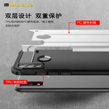 For Huawei Honor 9X Lite Tilfælde Dække Ære 9X Pro Premium Anti-banke Kofanger Robust Rustning Silikone Tilbage Mobiltelefon Sag Ære 9X Lite