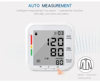Digital Blood Pressure Monitor Puls Puls Rate Meter Enhed For Medicinsk Udstyr Tonometer Blodtryksmaaler