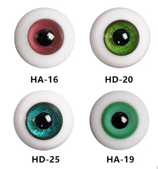 Ob11 øjeæblet tilbehør bløde ler BJD æg æg iris 6-6.5 mm glas med håndtag 10mm lav bue øjne