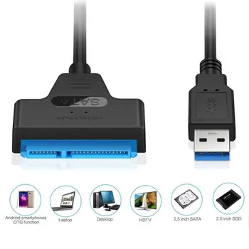 5 gbps USB-Adapter USB 3.0 til SATA3+22pin Harddisk Kabel Konverter til 2,5 Tommer SSD HDD Harddisk SATA Adapter Kabel Konverter