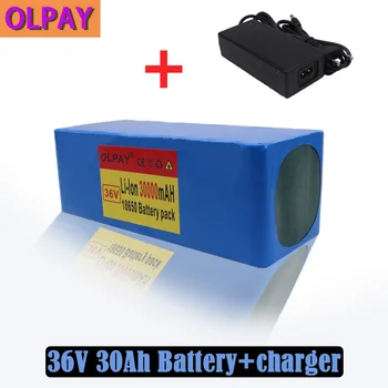 Nye 10S4P 36V batteri 30Ah batteri 1000W high power batteri 42V 30000mAh 36v elektrisk cykel batteri BMS med +42v oplader