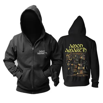 Bloodhoof Amon Amarth Heavy metal sort mænd cotton Hættetrøje Asian Størrelse