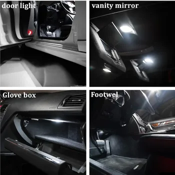 19x Bil Indvendige LED-Lys-Kit til Mercedes Benz C-klasse W203 2000-2007 Ingen fejl ved Læsning af Lampen Foran Dome Lys