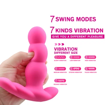 OLO Trådløs Fjernbetjening 360 Graders Roterende Silikone Vibrator til Vaginal og G-Spot Stimulere Bærbare Vibrator Anal Plug