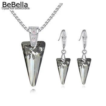BeBella spike halskæde sæt øreringe med Krystaller fra Swarovski for kvinder, piger, mode smykker fødselsdag gave
