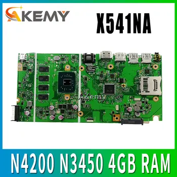 X541NA REV 2.1 bundkort til ASUS X541NA laptop bundkort X541N bundkort test OK N4200 N3450 N3350 CPU med 4 kerner 4GB RAM