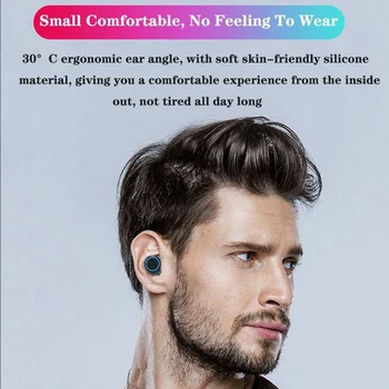 TWS Trådløse Hovedtelefoner 2021 9D HIFI Stereo Bluetooth Headset Sport Earpods Høretelefoner Med Mikrofon 3500 Mah Tilfældet For Xiaomi