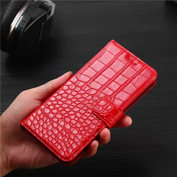 Flip Phone Case For Huawei Honor 20 YAL-L21 YAL-L41 Dække Oprindelige Krokodille Tekstur Læder Book Design Coque Tegnebog Capa