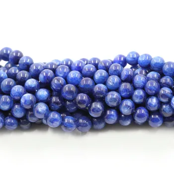 Naturlige 6mm 8mm 10mm Cyanite Perler i Høj Kvalitet, Blå Kyanite Runde Løs Sten og Tilbehør Til smykkefremstilling-Armbånd Halskæde