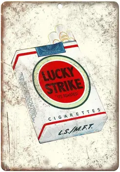 Lucky Strike Cigaret Pack Tin Tegn Vintage-Væg Plakat Retro Strygejern Maleri Metal Plak Ark for Bar Cafe Garage Hjem Gave