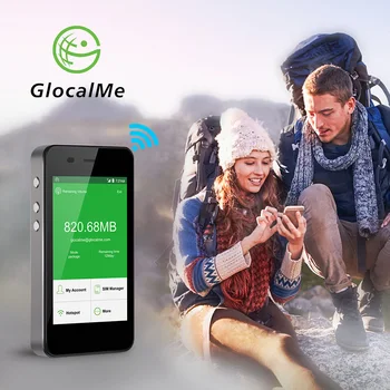 GlocalMe 4G LTE Globale Pocket Wifi Trådløs Router med 1 gb Data, Ingen Sim-Kort Gratis Roaming Mifi Ny