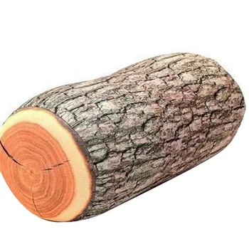 Nye 1Piece Træ Log Pude / Træstub Træ Tekstur Smide Pude I Bilen Dekorere