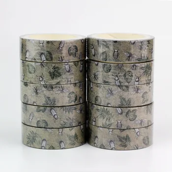 Dekorative Insekt Blade Washi Bånd Japansk Papir Kawaii Scrapbooking Værktøjer Masking Tape Jul Fotoalbum Diy Papirvarer
