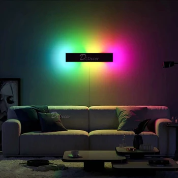 Nordisk RGB LED Væg Lampe til Soveværelset ved siden af Sengen,boligindretning væglampe Farverige Stue Indendørs Kontor Kampprogram