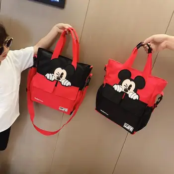 Disney Mickey Håndtaske Dame Tegnefilm Taske Kvindelige Skulder Taske Til Kvinder Nye Opbevaringspose Pige Gave Tote Bolsa Feminina