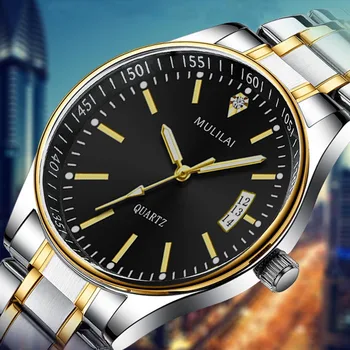 Brand Mænd mekaniske armbåndsure luksus kalender Safir Glas Wolfram stål virksomhed Automatisk vandtæt ur mænd relogio