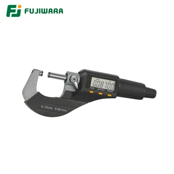 FUJIWARA Digital Mikrometer Høj præcision Ydre Diameter Spiral Mikrometer tykkelsesmåler