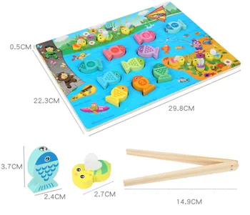 Baby legetøj alfabet puslespil Montessori Træ-Legetøj Magnetiske Fiskeri Spil Klip fange bee legetøj kids Pædagogisk Legetøj For Børn