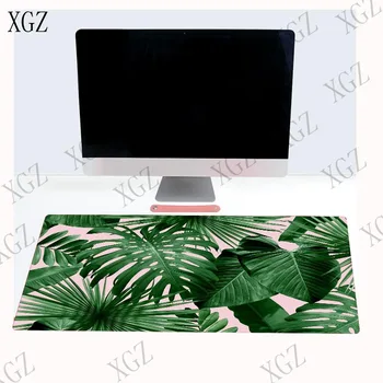 XGZ Grøn Banan Blad Gaming Mus og Tastatur Mat Store Lock Kant Pad Gamer Bærbare Computer, pad s Kontor