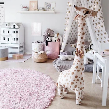 Stor Størrelse Simulering Giraf Plys Legetøj Bløde Dyr Giraf Sove Dukke Fødselsdag Gave Kids Legetøj