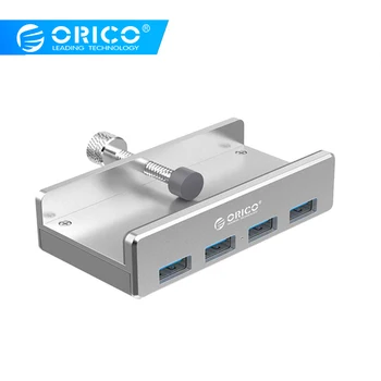 ORICO Aluminium 4 Ports USB 3.0-Clip-type HUB for Desktop, Laptop Klip Række Snap-on Udvidelse Multi-interface Hub