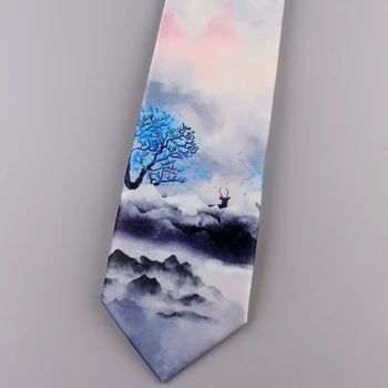 Gratis Forsendelse Nye Mandlige mænds 2020 Oprindelige design personlighed gave slips Kreative malet i fe 7CM casual trykt uafgjort